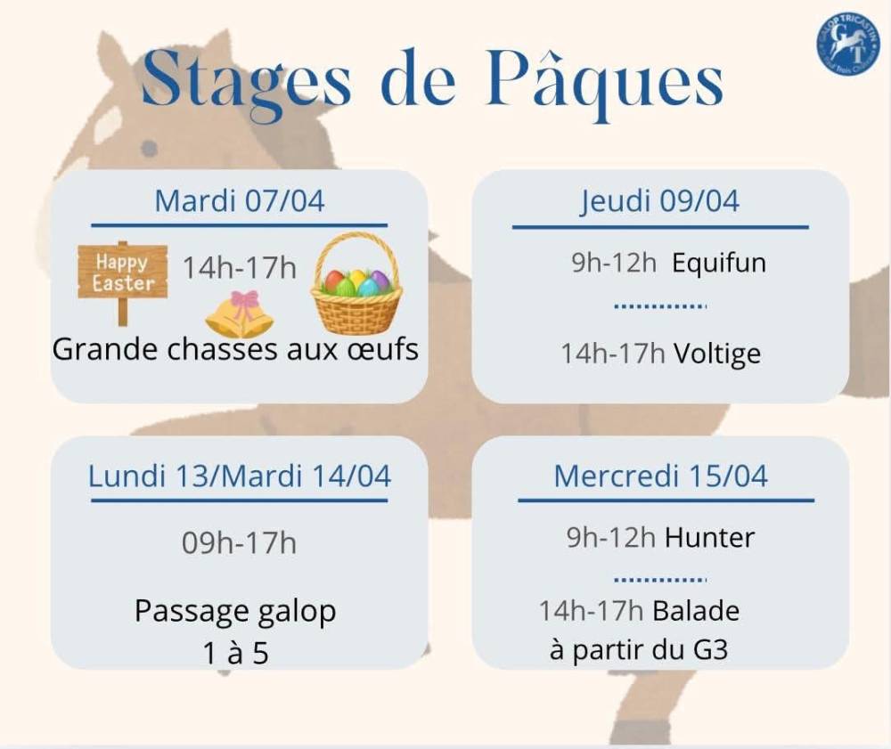 Stage de Pâques